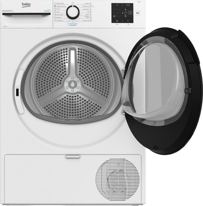 Сушильна машина Beko тепловий насос, 7кг, A++, 54.5см, дисплей, ф-ція ПАР, білий