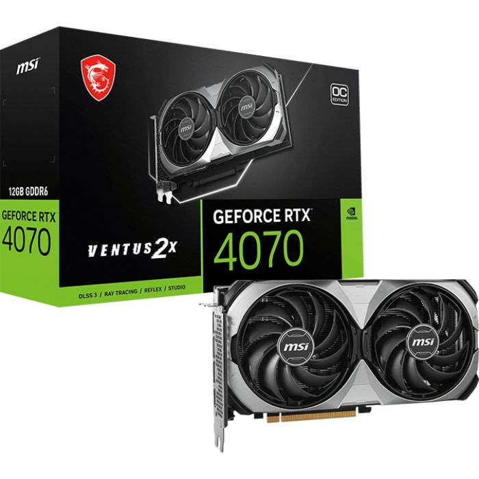 Відеокарта MSI GeForce RTX 4070 12GB GDDR6 VENTUS 2X E1 OC