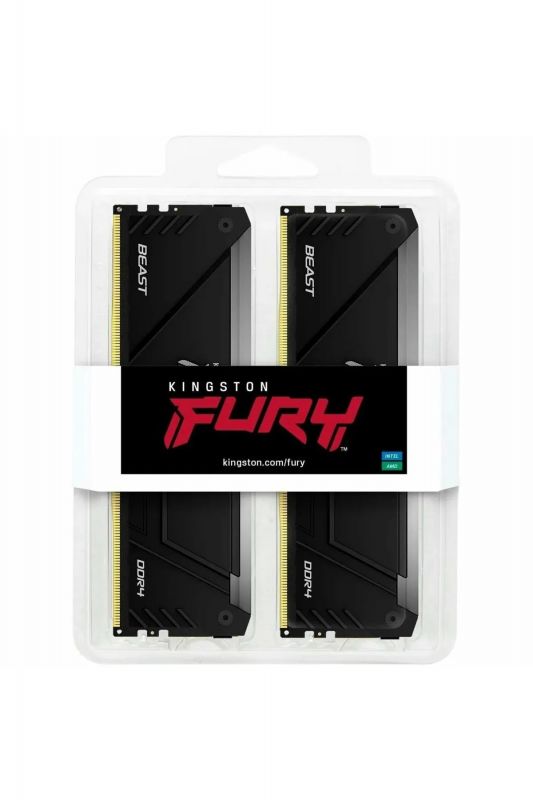 Пам'ять ПК Kingston DDR4 64GB KIT (32GBx2) 3200 FURY Beast RGB