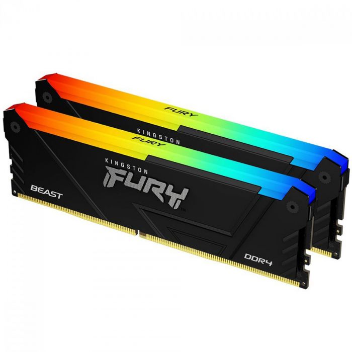 Пам'ять ПК Kingston DDR4 64GB KIT (32GBx2) 3200 FURY Beast RGB