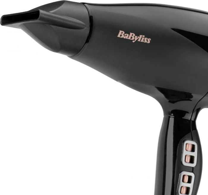 Фен Babyliss Air Power Pro, 2300Вт, 3 режими, дифузор, іоніз-я, хол. обдув, кераміка, чорно-рожевий