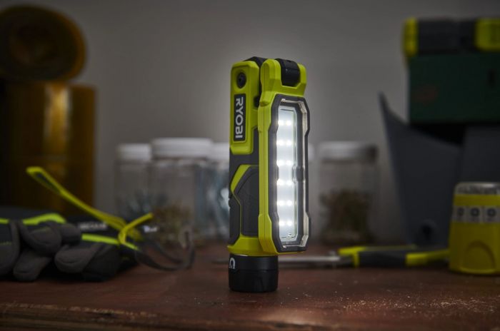 Ліхтар інспекційний акумуляторний Ryobi USB Lithium RLI4-120G, 4В, 2А·год, 650лм, 3 функції освітлення, магніт, затискач