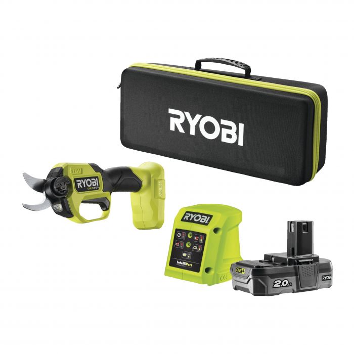 Секатор акумуляторний Ryobi ONE+ HP RY18SCXA-120T 18В акб 1х2А·год ЗП d різа 28мм 0.83кг кейс