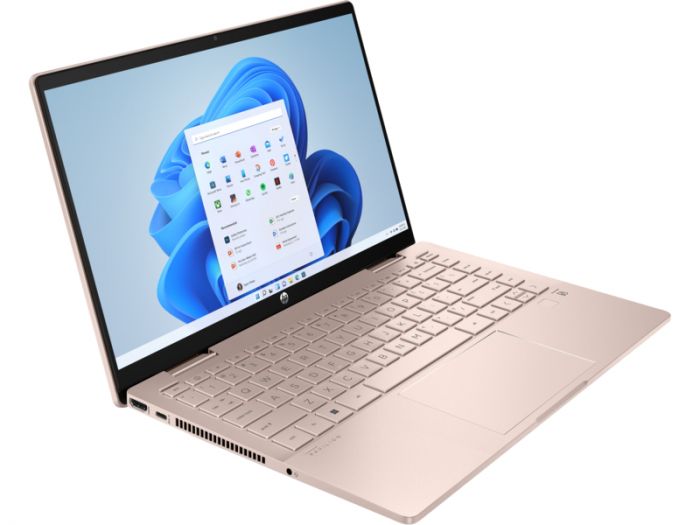 Ноутбук HP Pavilion x360 14-ek2003ua 14" FHD IPS Touch, Intel 5-120U, 16GB, F512GB, UMA, DOS, рожеве золото