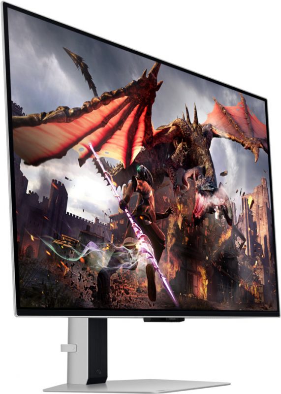 Монітор Samsung 32" Odyssey G80SD HDMI, DP, USB, Bluetooth, OLED, 3840x2160, 240Hz, 0.3ms, G-Sync Compatible