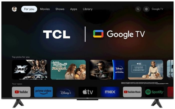 Телевізор 75" TCL LED 4K 60Hz Smart Google TV Titan