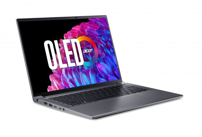 Ноутбук Acer Swift X SFX14-72G 14.5" 2.8K OLED, Intel U7-155H, 32GB, F1TB, NVD4060-8, Win11, сірий