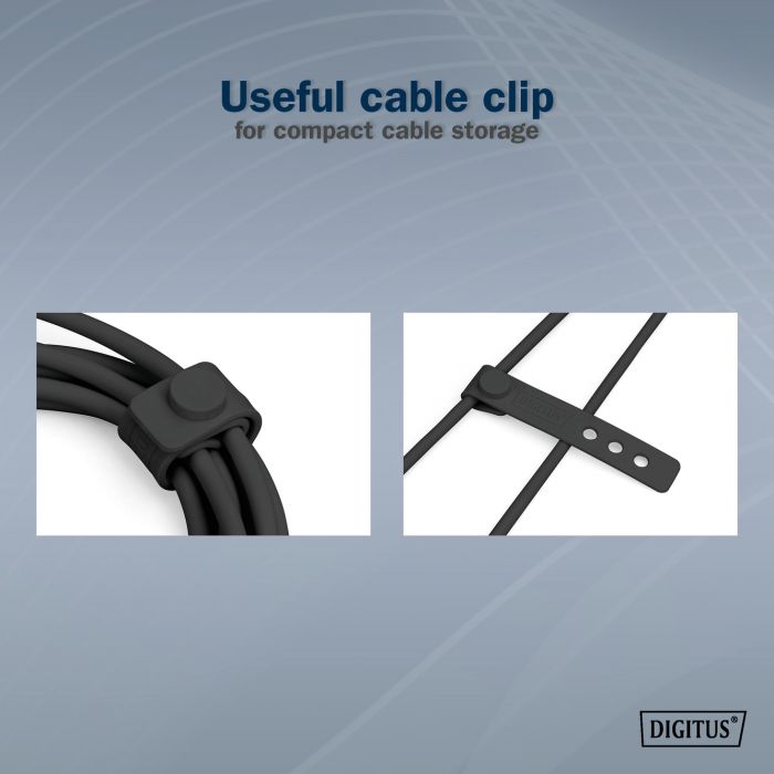 Кабель USB-C заряджання/синхронізації, DIGITUS, 2м, USB 3.2 Gen1, 5G, 100W, 4K, силіконовий, чорний