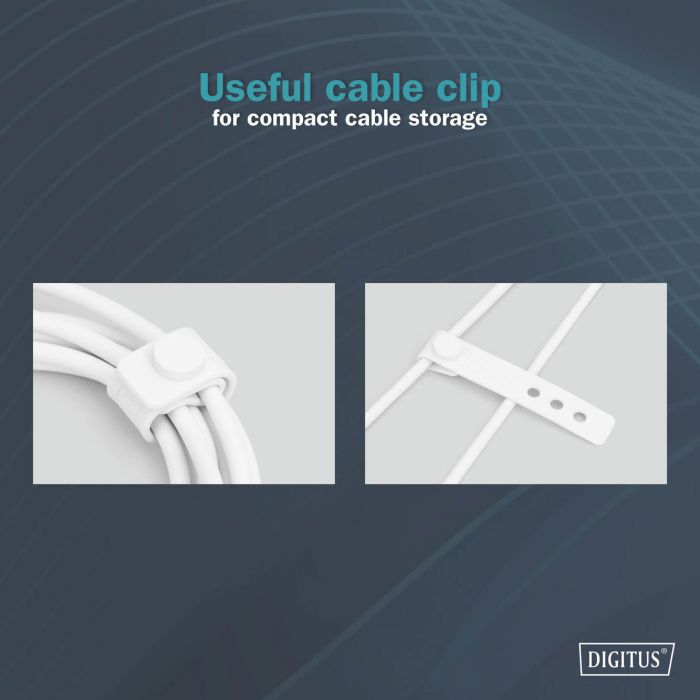Кабель USB-C > USB-C заряджання/синхронізації, DIGITUS, 1м, USB 2.0, 60W, силіконовий, білий