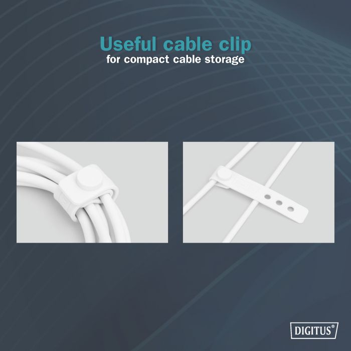 Кабель DIGITUS USB-A > USB-C заряджання/синхронізації, USB 2.0, 60W, силіконовий, 2м, білий
