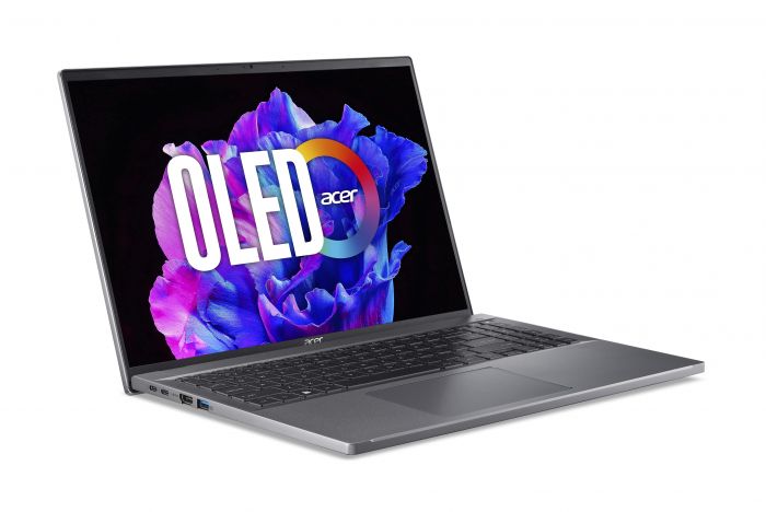 Ноутбук Acer Swift Go 16 SFG16-71 16" 3.2K OLED, Intel i7-1355U, 16GB, F512GB, UMA, Lin, сірий