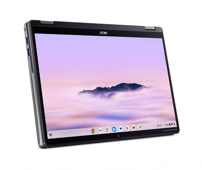 Ноутбук Acer Chromebook Plus Spin 514 CP514-4HN 14" WUXGA IPS Touch, Intel 3-100U, 8GB, F256GB, UMA, ChromeOS, сірий