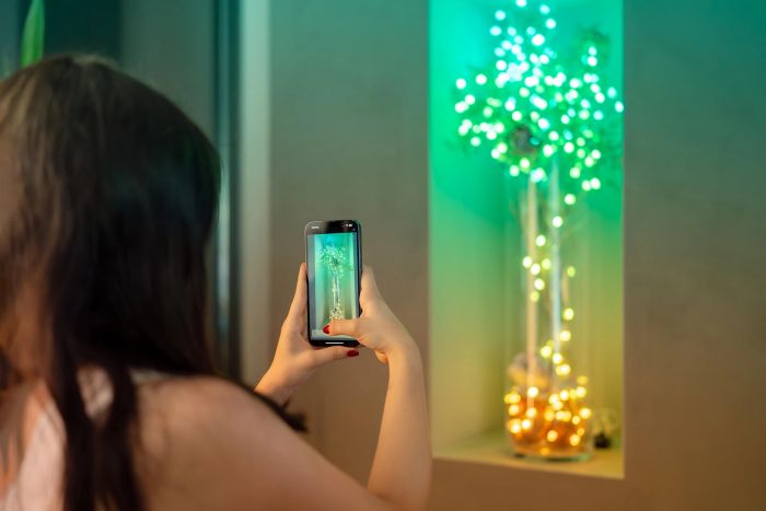 Гірлянда Smart LED Twinkly Strings Star RGB 200 IP20 12м USB-C кабель зелений без БЖ