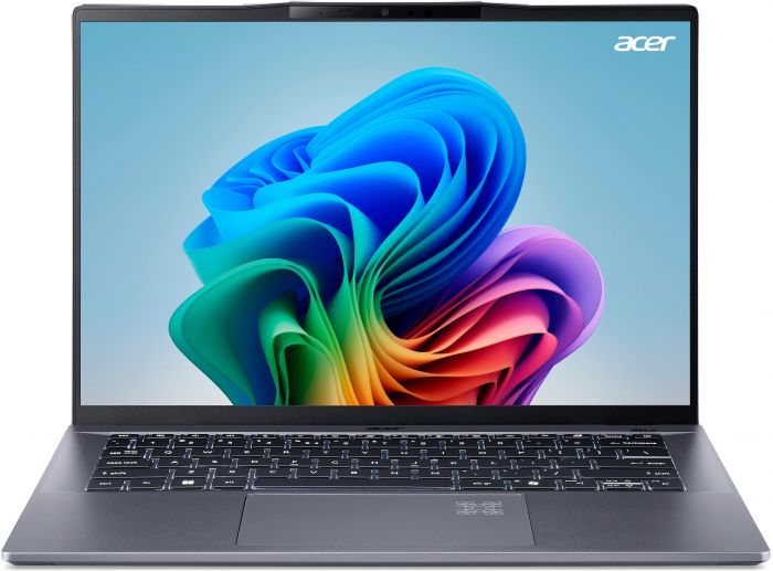 Ноутбук Acer Swift Go 14 AI SFG14-01 14.5" WQXGA IPS, Quallcomm X1P-42100, 16GB, F1TB, UMA, Win11, сірий