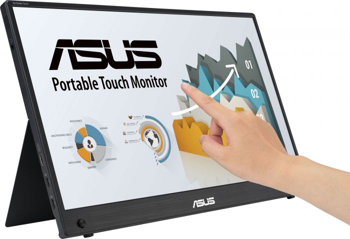 Монітор портативний Asus 15.6" ZenScreen MB16AMTR mHDMI, 2xUSB-C, MM, IPS, 7800mAh, Touch, Case