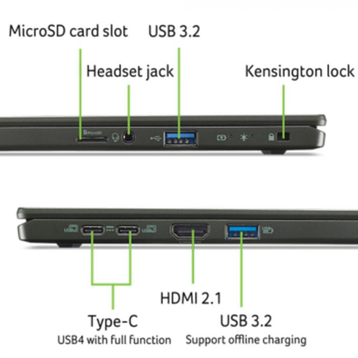 Ноутбук Acer Swift Edge SFE16-44 16" 3.2K OLED, AMD R7-8840U, 32GB, F1TB, UMA, Win11, чорний