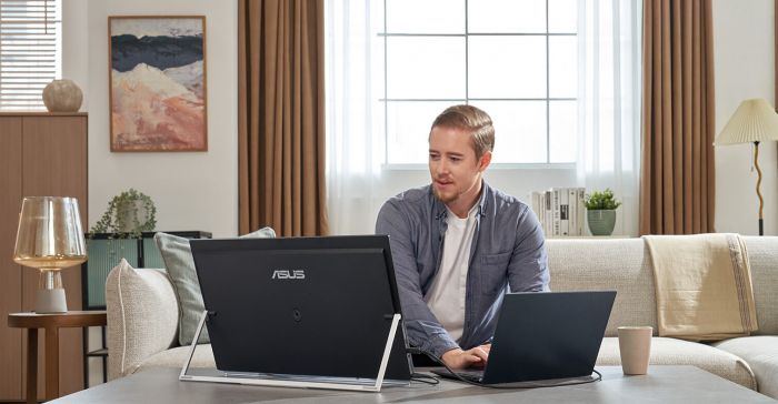 Монітор портативний Asus 23.8" ZenScreen MB249C HDMI, USB-C, MM, IPS, 75Hz, AdaptiveSync, Pivot, C-Clamp Arm