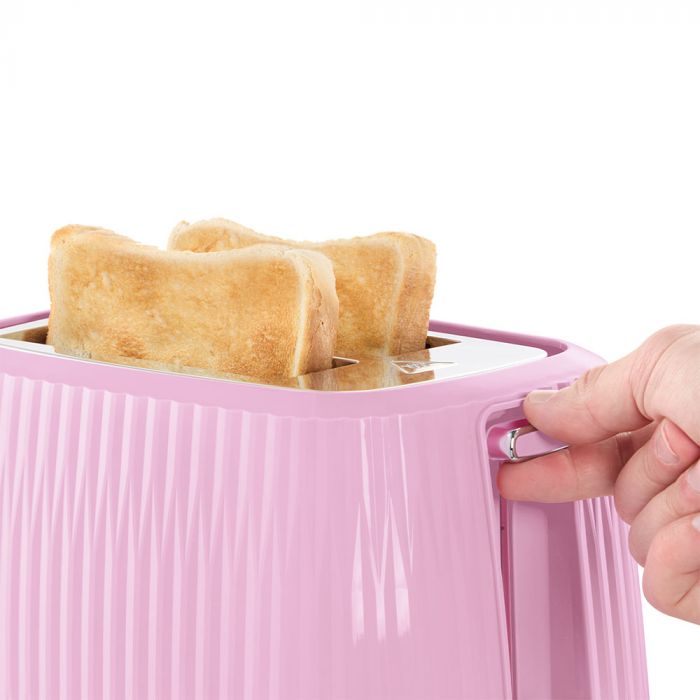 Тостер  Russell Hobbs Eden 800Вт, пластик, підігрів,разморозка, малиновий