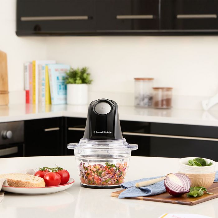 Подрібнювач Russell Hobbs Desire Matte Charcoal, 200Вт, чаша-500мл, скло, корпус-пластик, чорний