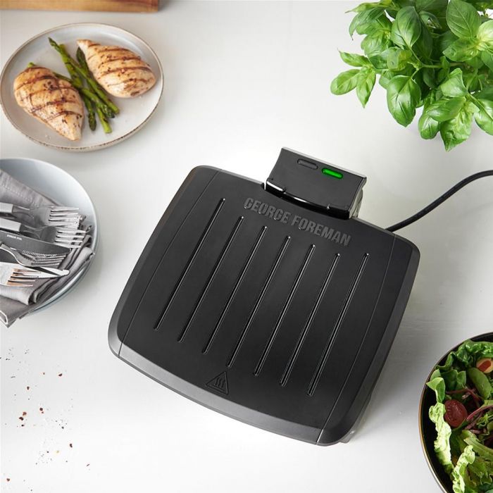 Гриль George Foreman прижимний Immersa Medium, 1300Вт, темп. режимів-1, з`ємні пластини, метал, пластик, чорний