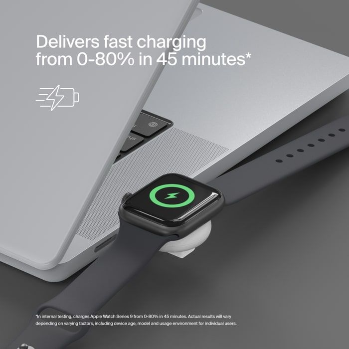 Зарядний пристрій бездротовий Belkin USB-C Apple Watch Charger, білий