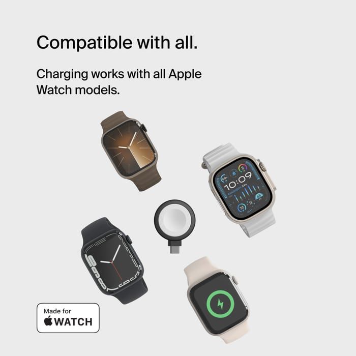 Зарядний пристрій бездротовий Belkin USB-C Apple Watch Charger, чорний