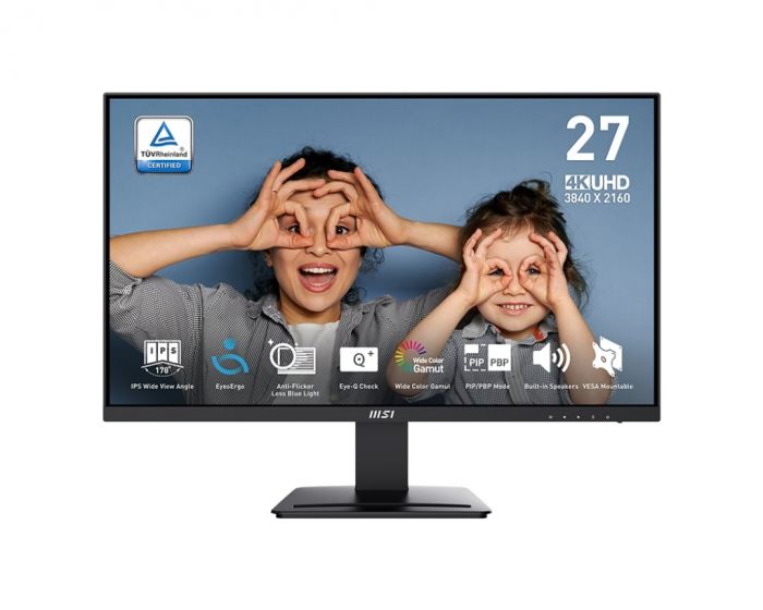 Монітор MSI 27" PRO MP273U 2xHDMI, DP, MM, IPS, 3840x2160, 4ms, sRGB 130%, AdaptiveSync