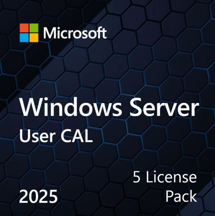 Примірник ПЗ Microsoft Windows Server 2025 CAL 5 User англ, ОЕМ без носія