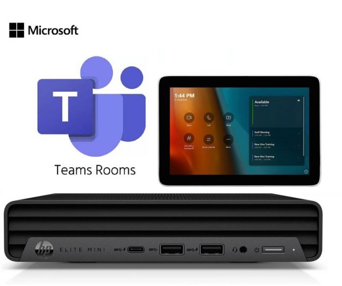 Система конференцзв'язку Poly Microsoft Teams Rooms Base Kit HP Mini PC_GC8_Cat5e Extender, Intel i7-12700T, 16GB, F256GB, Wi-Fi 6E, BT 5.3, Win11IoT, чорний