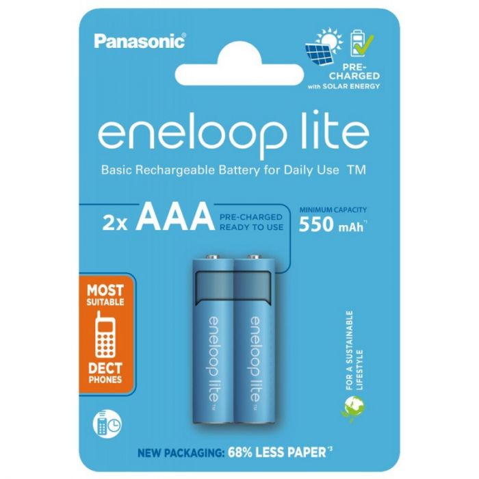 Акумулятор Panasonic Eneloop NI-MH  Lite AAA 550 мАг, 2 шт.