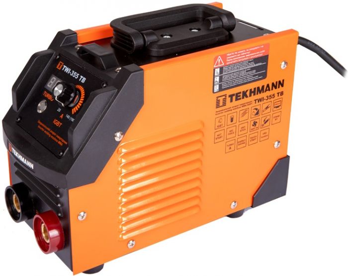 Зварювальний апарат інверторний Tekhmann TWI-355 TB 140А(190А turbo режим) 5.2-8.2кВт 170-270В 5кг