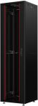 Шафа MIRSAN 19", 20U, GTN SERVER, склянні двері, 600x1000 мм, максимально 1000 кг, чорна