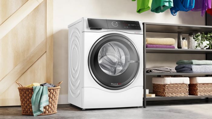 Прально-сушильна машина Bosch фронтальна, 10.5(6)кг, 1400, A, 60см, дисплей, i-Dos, інвертор, пара, білий