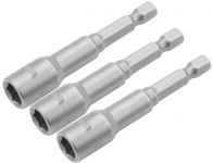 Головки торцеві Tolsen магнітні, набір 3шт, 1/4"х65мм, 12мм, сталі 40Cr