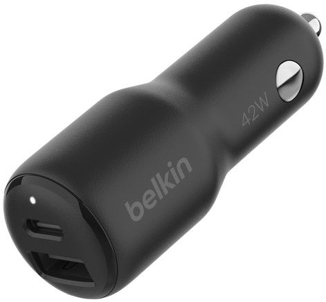 Зарядний пристрій автомобільний Belkin 42Вт USB-A/USB-C PD PPS, чорний