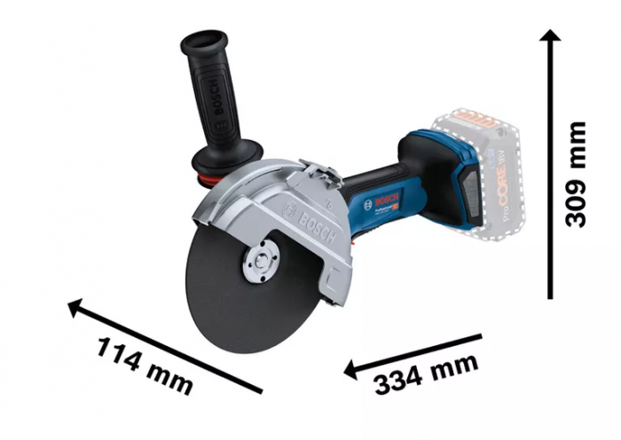 Шліфмашина кутова акумуляторна Bosch GWS 182P 125 мм 18В 2800-9000об·хв без АКБ та ЗП 1,7кг
