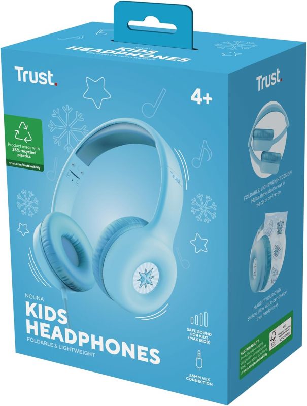 Навушники Trust Nouna Headphones mini-jack, Mic, Синій