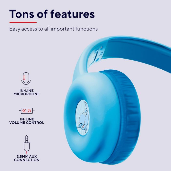 Навушники Trust Nouna Headphones mini-jack, Mic, Синій