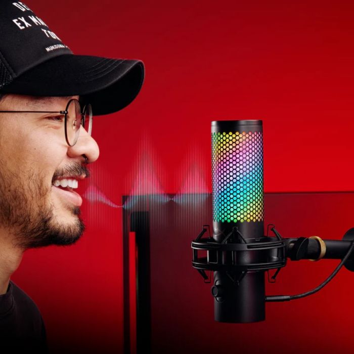 Мікрофон геймінговий HyperX QuadCast 2 S, Omni/Uni/Bi, USB-A, 3м, NGenuity, RGB, чорний