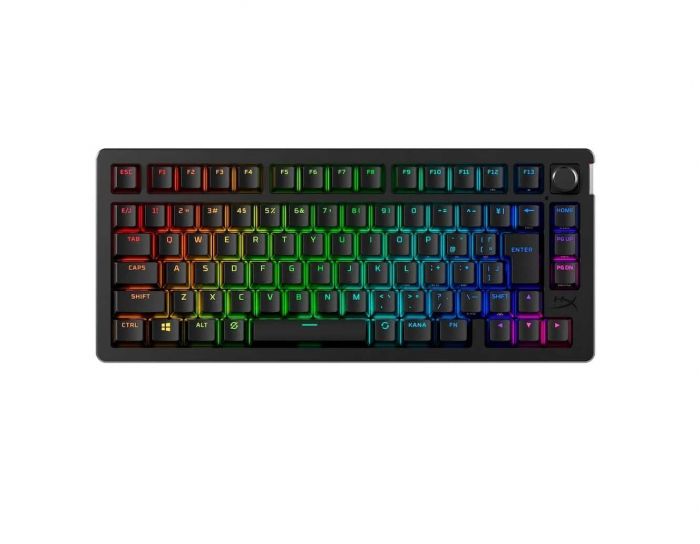 Клавіатура механічна HyperX Alloy Rise 75key, Red, USB-A/WL/BT, EN/UA, RGB, чорний