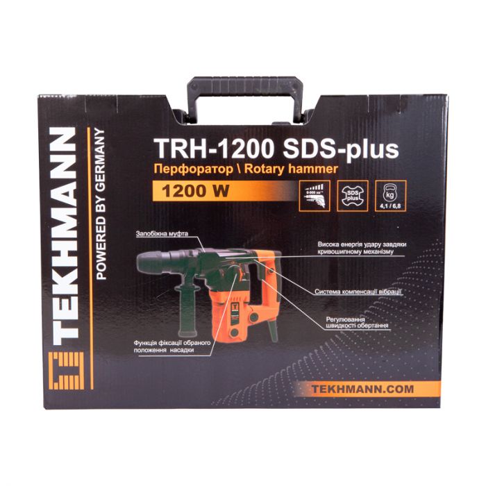 Перфоратор Tekhmann TRH-1200 SDS-Plus 1200Вт 5Дж 4.1кг