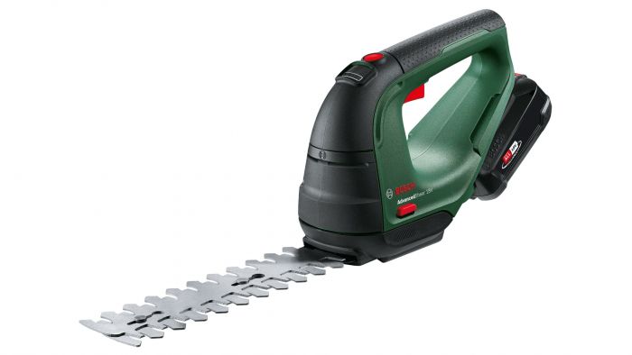 Ножиці для трави акумуляторні Bosch AdvancedShear 18В-10 + насадка кущоріз 10/20см крок різу 8мм 1.85кг