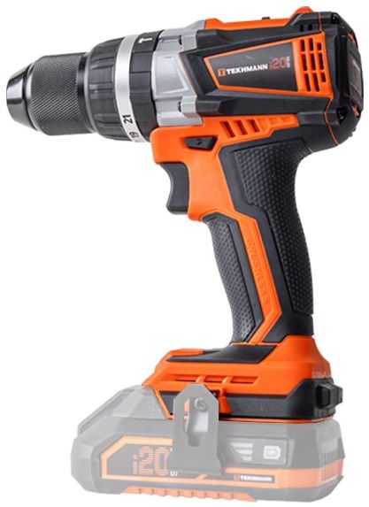 Шурупокрут-дриль акумуляторний Tekhmann TCD-65/i20 BS 20В 60Нм 0-500·2000об/хв без АКБ та ЗП