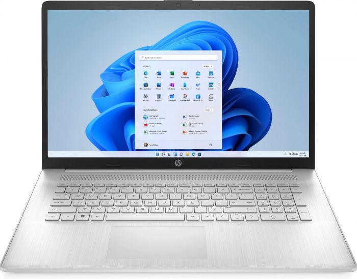 Ноутбук HP 17-cp2023ua 17.3" FHD IPS AG, AMD R3-7320U, 8GB, F512GB, UMA, DOS, сріблястий