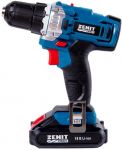Шурупокрут-дриль акумуляторний Зеніт ЗША-18/2 Li Профі 18В 2х2А·год 27Нм 0-400·1500об/хв 1кг кейс Шурупокрут-дриль акумуляторний Зеніт ЗША-18/2 Li Профі 18В 2х2А·год 27Нм 0-400·1500об/хв 1кг кейс