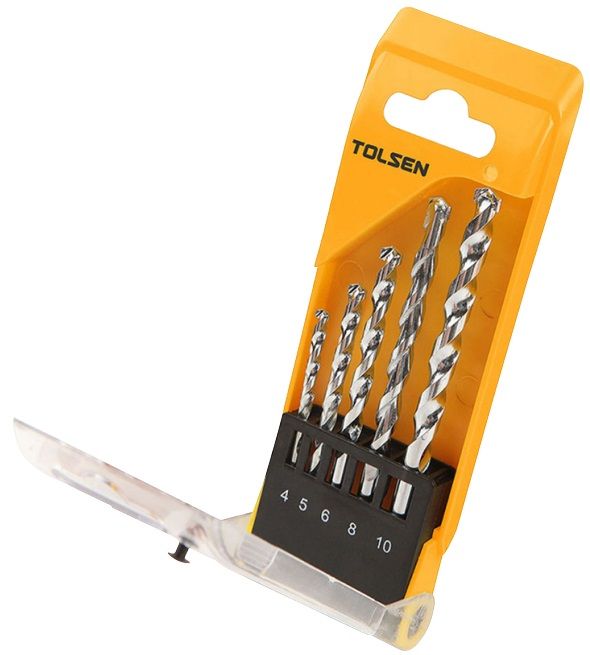 Набір свердел по цеглі Tolsen, 5шт, 4-10мм, кейс