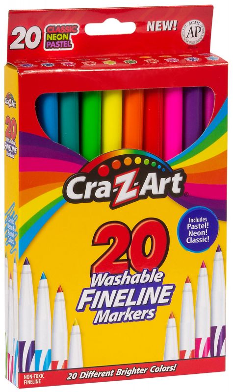 Маркери легкозмивні Cra-Z-Art тонкі кінчики, 20шт