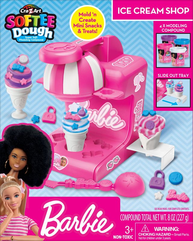 Тісто для ліплення Cra-Z-Art Barbie Магазин морозива з формами, набір 8од