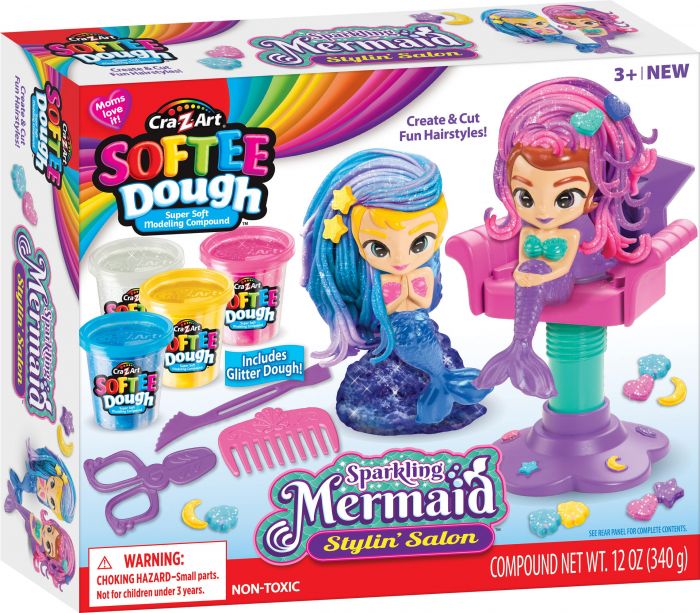 Тісто для ліплення Cra-Z-Art Салон краси Блискуча русалка, набір 12од