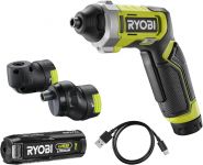 Викрутка акумуляторна Ryobi USB Lithium RSD4-120TA2 4В 1х2А·год 5Нм 200об·хв 2 насадки 10 біт 0.31кг кейс Викрутка акумуляторна Ryobi USB Lithium RSD4-120TA2 4В 1х2А·год 5Нм 200об·хв 2 насадки 10 біт 0.31кг кейс